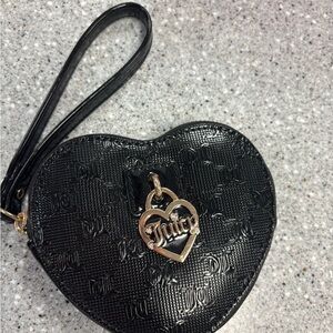 Juicy Couture Black Heart-Shaped Wristlet